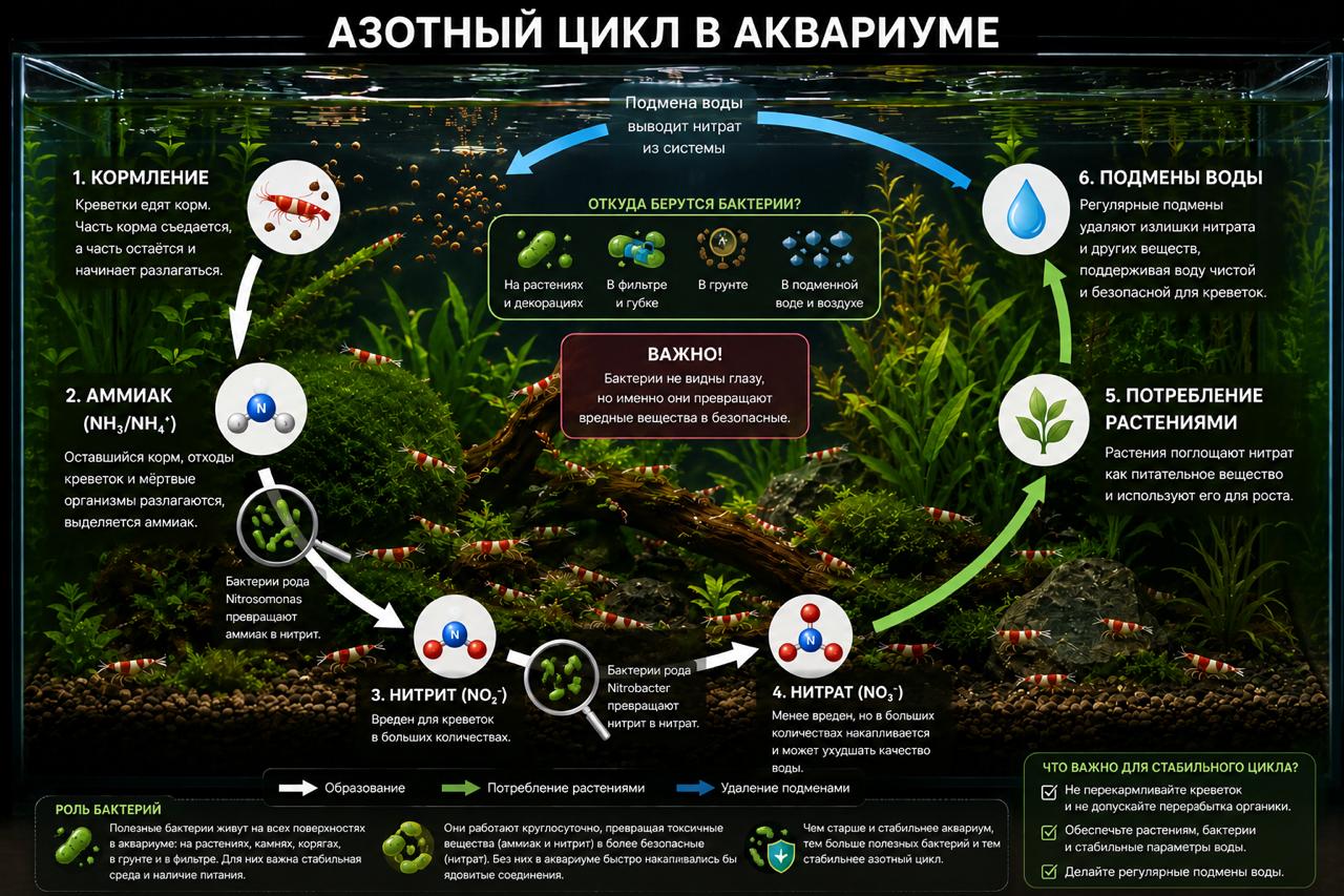 Азотный цикл в аквариуме: простое объяснение для начинающих