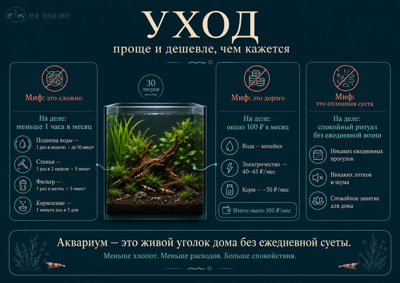 Сколько стоит содержание аквариума с креветками